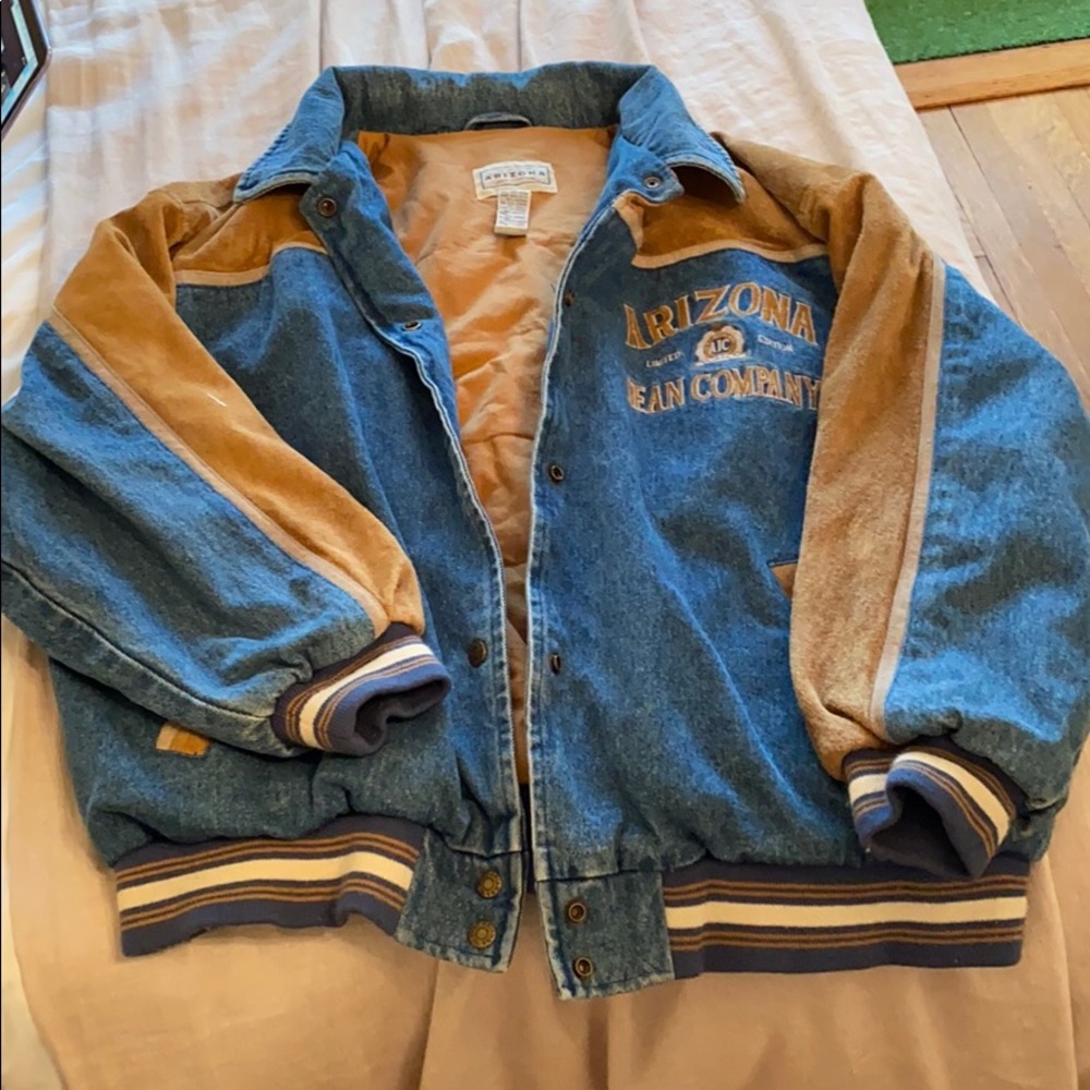 Arizona jean company vintage denim bomber jacket